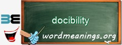 WordMeaning blackboard for docibility